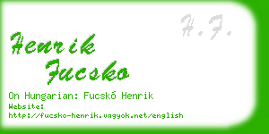 henrik fucsko business card