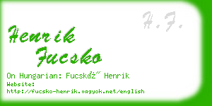 henrik fucsko business card